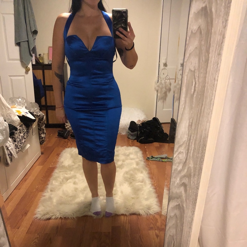 Bebé satin halter dress